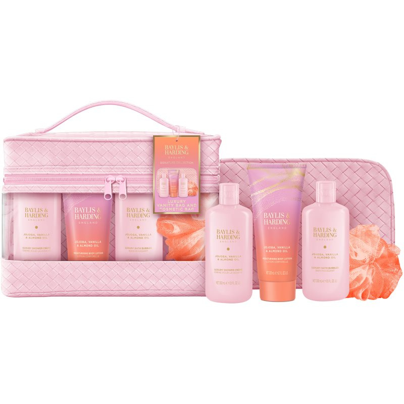 Baylis & Harding Jojoba, Vanilla & Almond Oil dárková sada kosmetická taštička