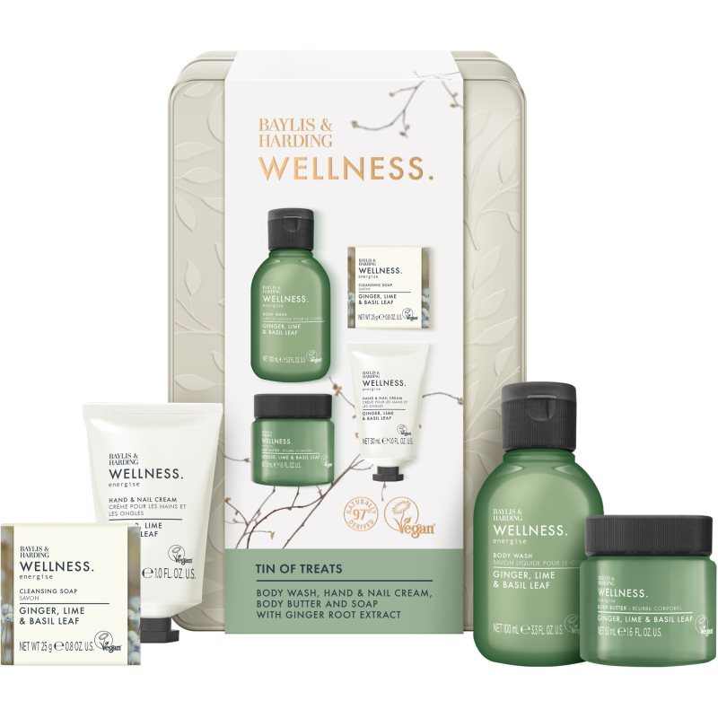 Baylis & Harding Wellness. Energise dárková sada na tělo Ginger, Lime & Basil Leaf
