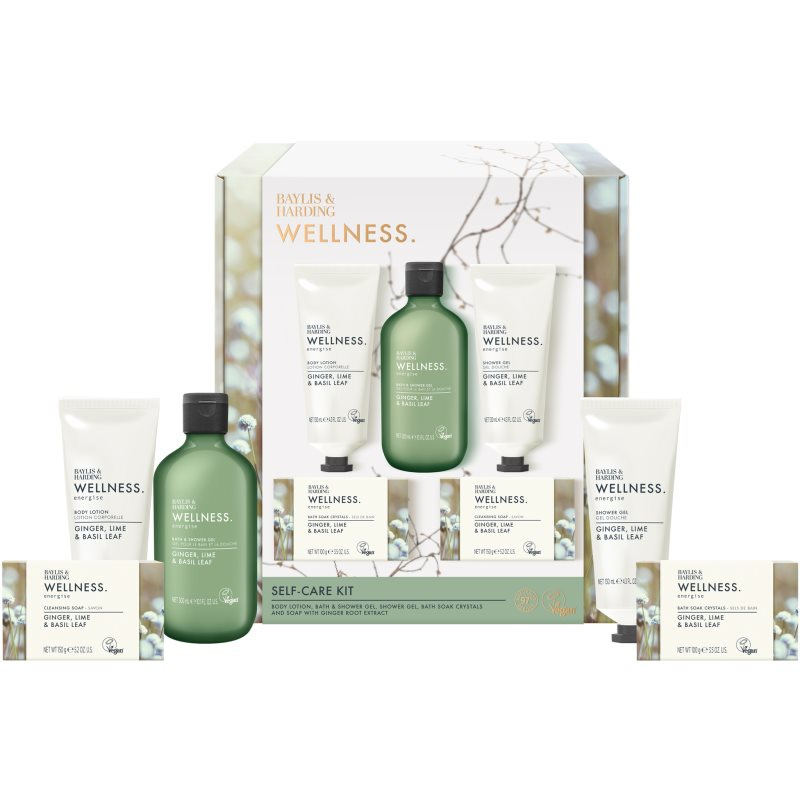 Baylis & Harding Wellness. Energise dárková sada Ginger, Lime & Basil Leaf