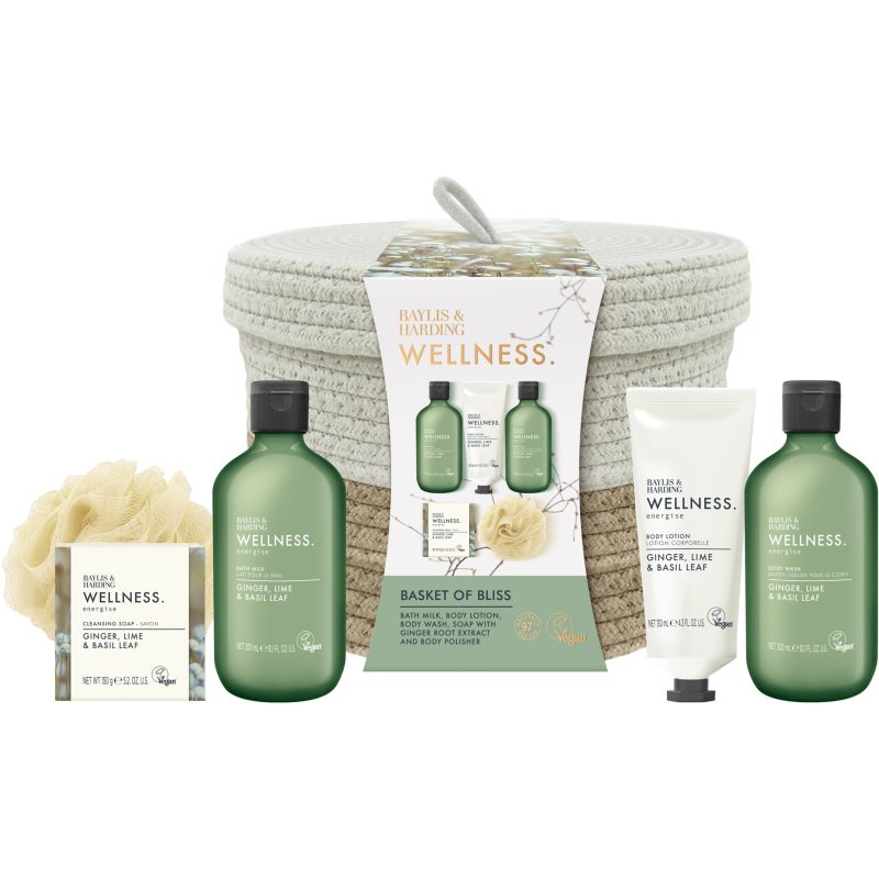 Baylis & Harding Wellness. Energise dárková sada Ginger, Lime & Basil Leaf