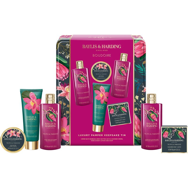 Baylis & Harding Boudoire Tropical Paradise dárková sada plechový box
