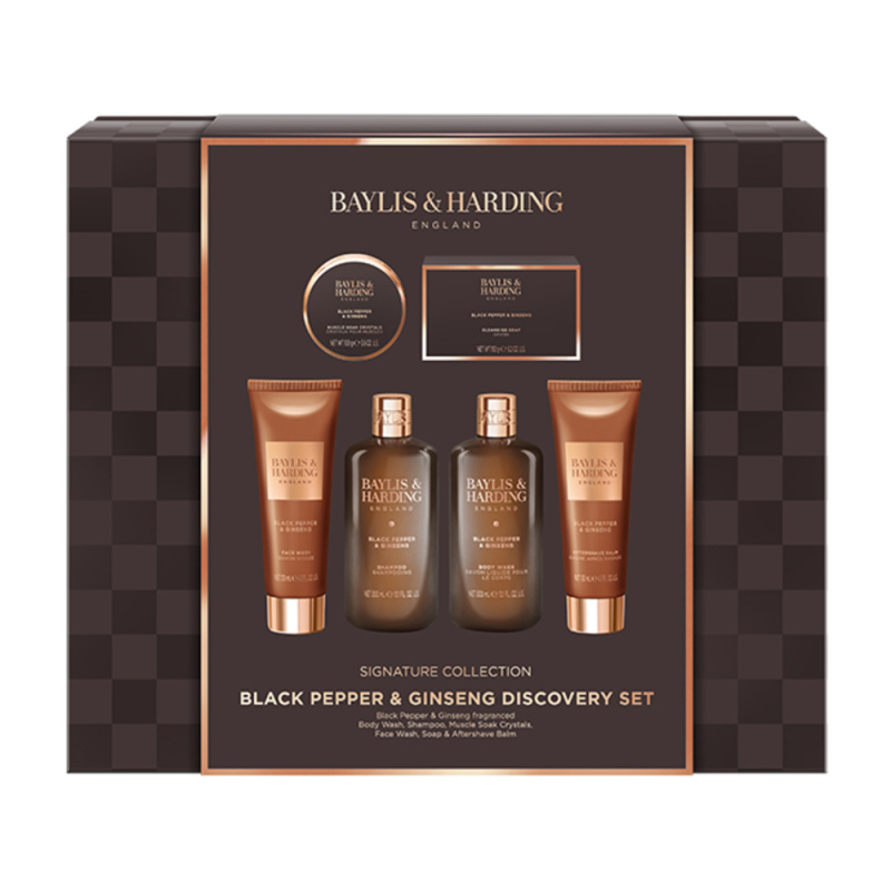 Baylis & Harding Black Pepper & Ginseng dárková sada do koupele pro muže