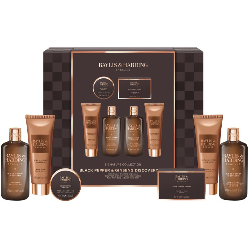 Baylis & Harding Black Pepper & Ginseng dárková sada do koupele pro muže
