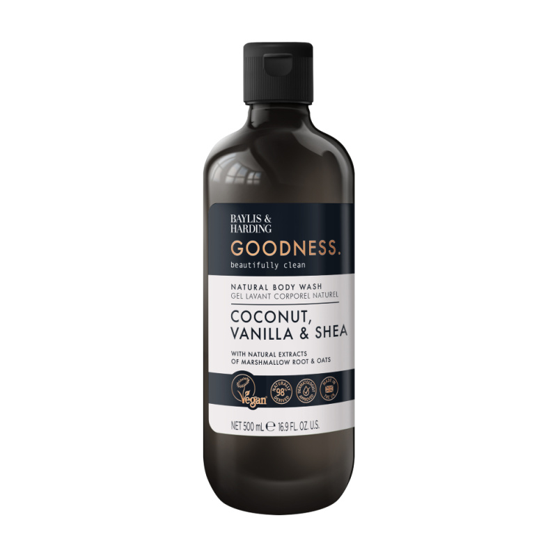 Baylis & Harding Goodness Coconut, Vanilla & Shea přírodní sprchový gel 500 ml