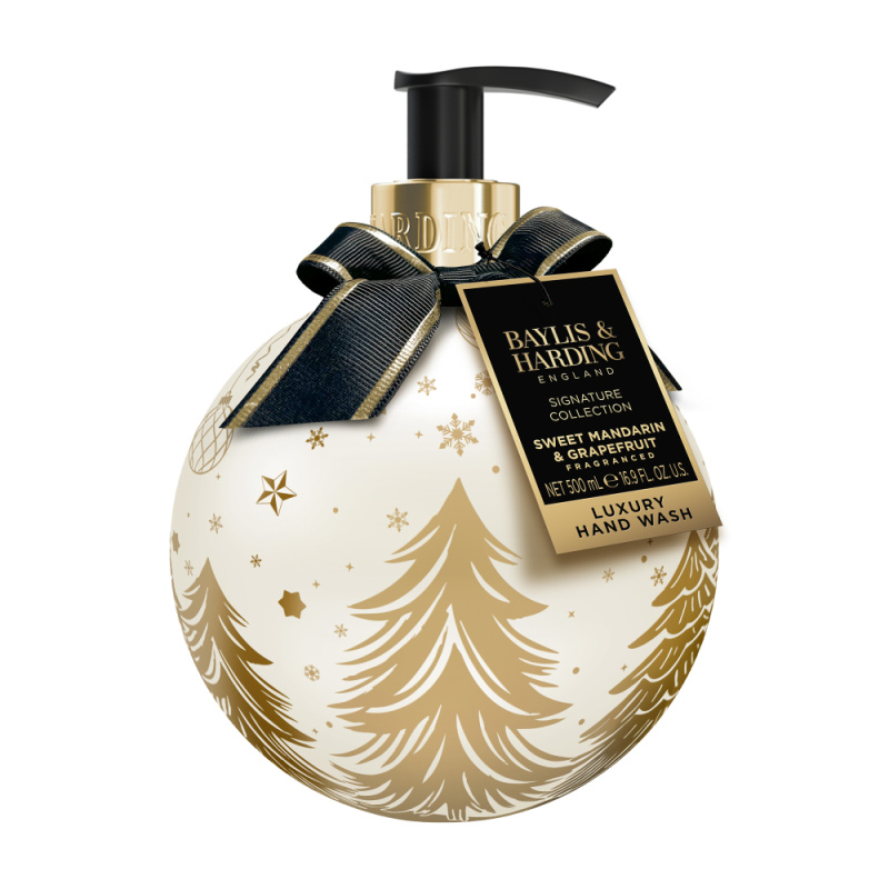 Baylis & Harding Sweet Mandarin & Grapefruit tekuté mýdlo na ruce ve vánočním stylu