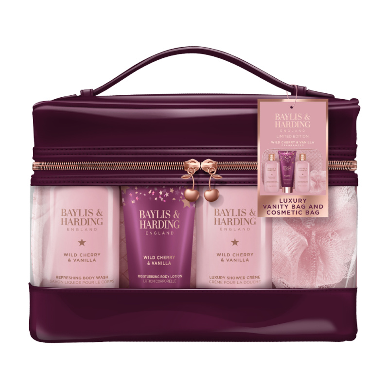 Baylis & Harding Wild Cherry & Vanilla dárková sada kosmetická taštička