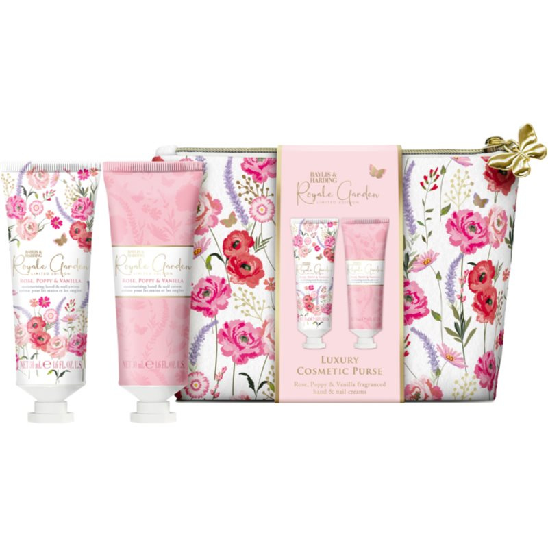 Baylis & Harding Royale Garden Rose, Poppy & Vanilla dárková sada kosmetická taštička