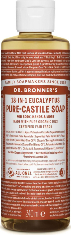 Dr. Bronner's Tekuté universální mýdlo ALL-ONE!, Eukalyptus 240 ml