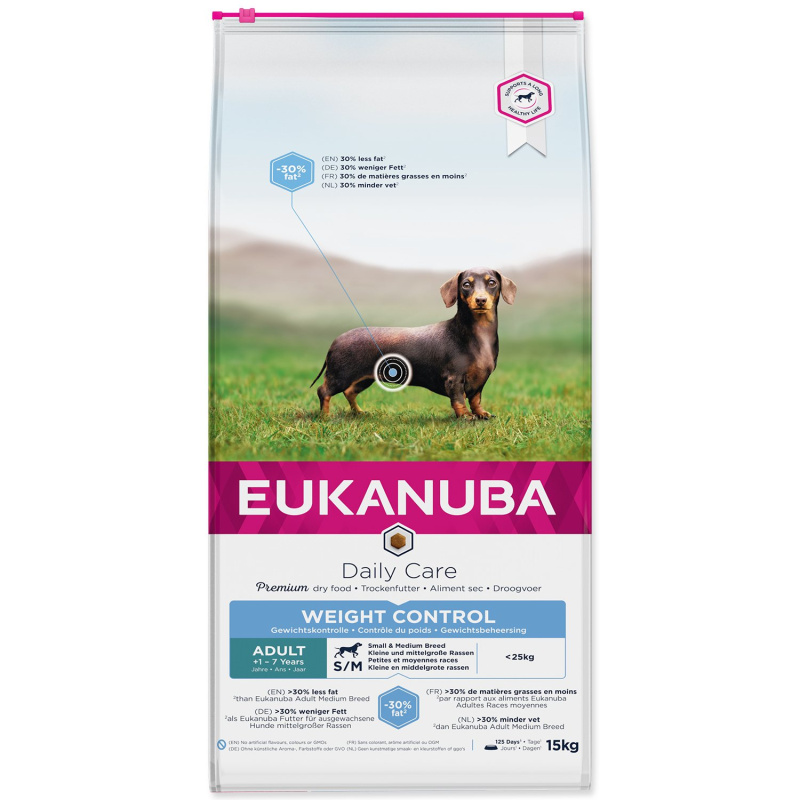 Krmivo EUKANUBA Daily Care Adult Medium Weight Control 15 kg