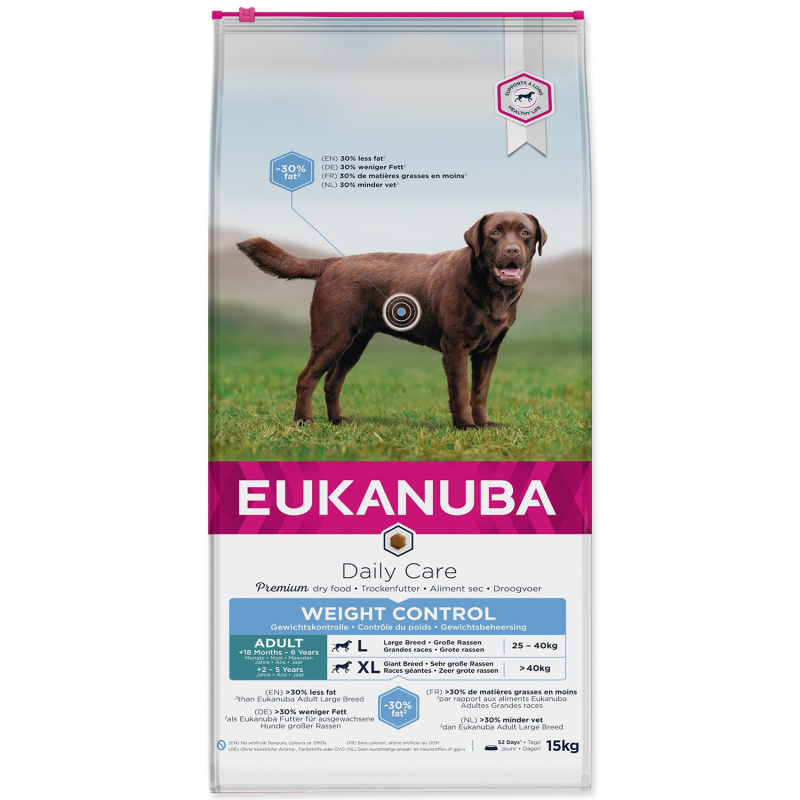 Krmivo EUKANUBA Daily Care Adult Large & Giant Weight Control 15 kg