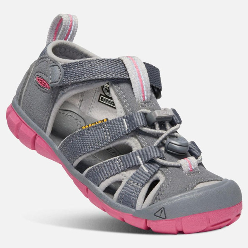 Dětské sandály SEACAMP II CNX JR, steel grey/rapture rose, Keen, 1020702, šedá - 37