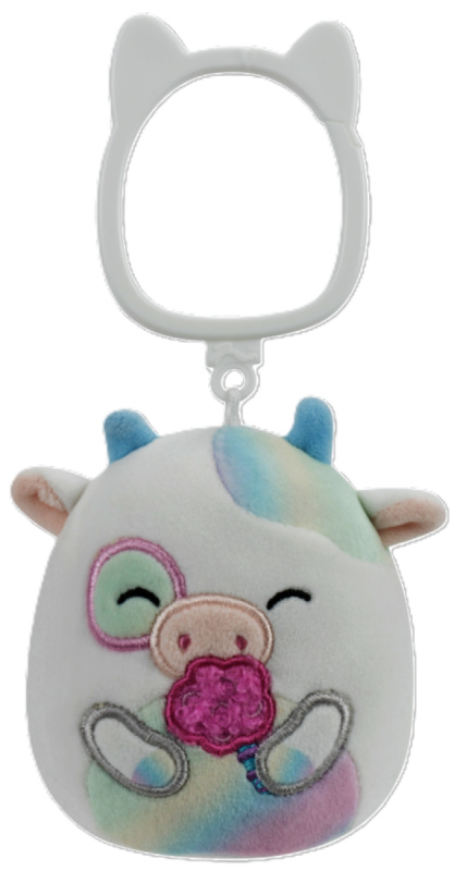 SQUISHMALLOWS Klíčenka Kráva s cukrovou vatou - Belozi
