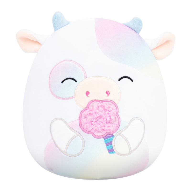 SQUISHMALLOWS Kráva s cukrovou vatou - Belozi, 13 cm