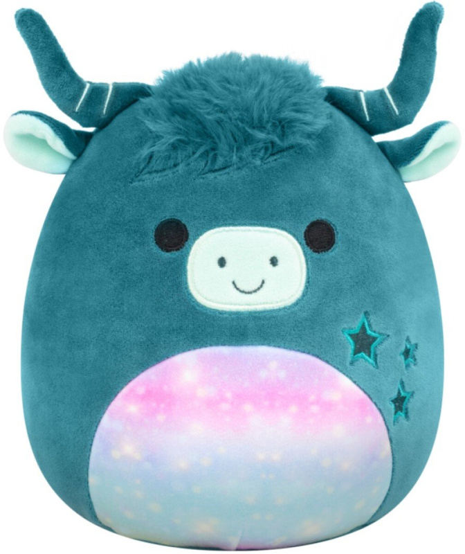 SQUISHMALLOWS Zelená horská kráva - Clark, 13 cm