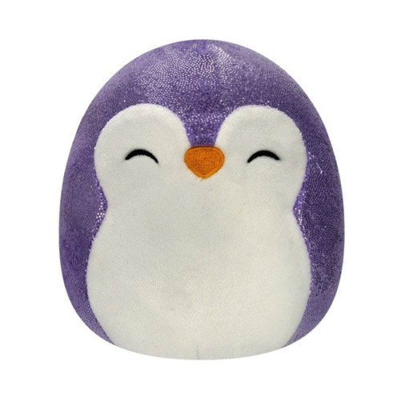 SQUISHMALLOWS Fialový tučňák - Elle, 13 cm