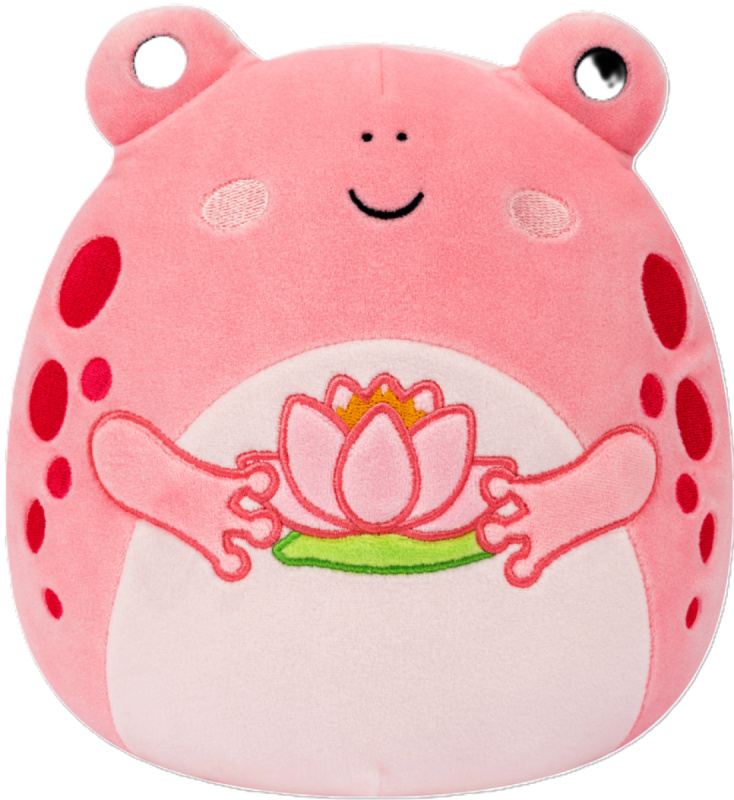 SQUISHMALLOWS Růžová žába s leknínem - Lonina