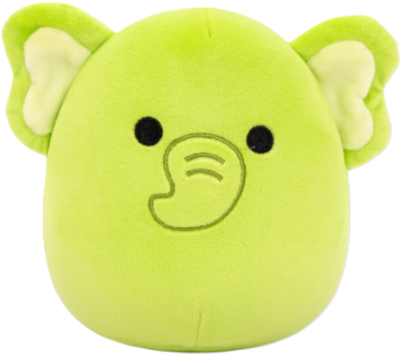 SQUISHMALLOWS Zelený slon - Franky, 13 cm