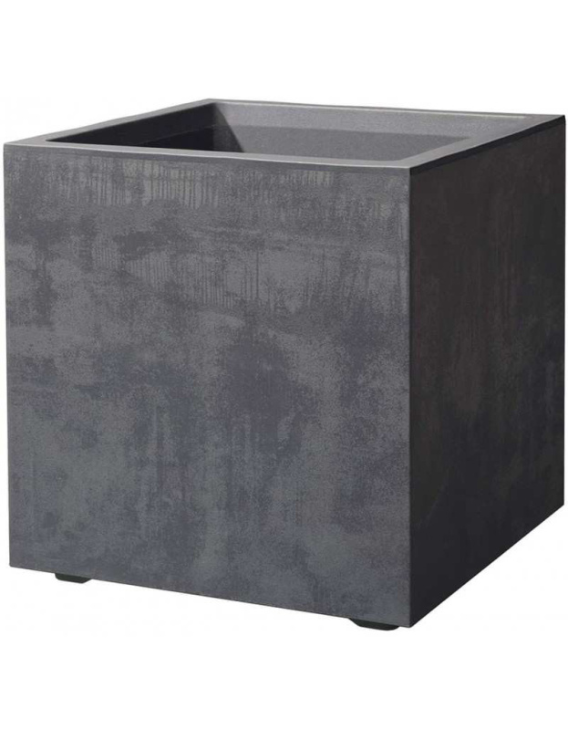 Deroma Květináč Millennium Cubo antracitový 39 x 39 x 39 cm