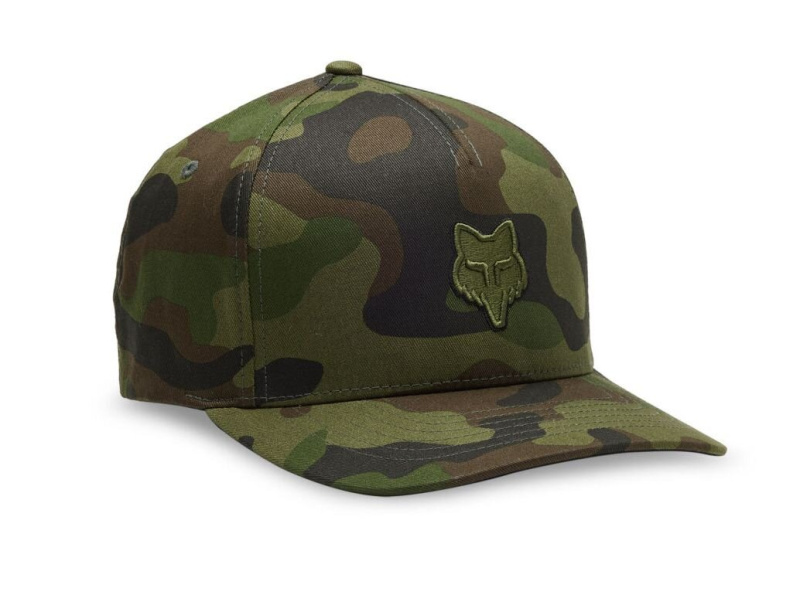 Fox kšiltovka Head Flexfit Green Camo | Zelená | Velikost S/M