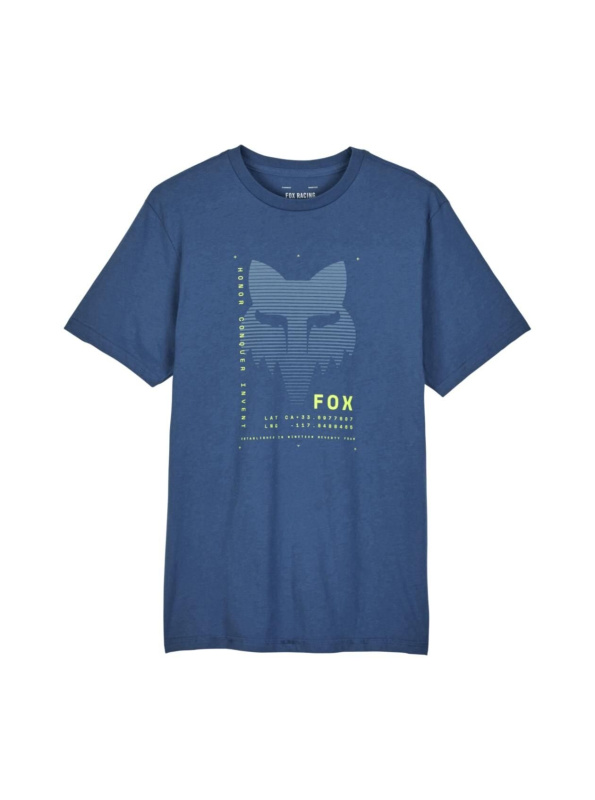 Fox pánské tričko Dispute Prem Ss Indigo | Modrá | Velikost M