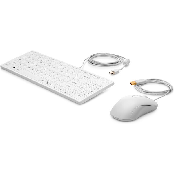 HP Healthcare Edition USB Keyboard & Mouse Bílá