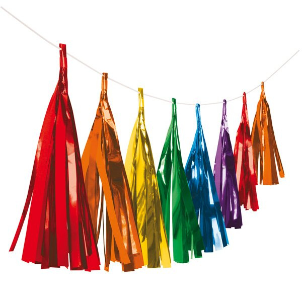 Závěsné střapce 3 m mix barev AMSCAN