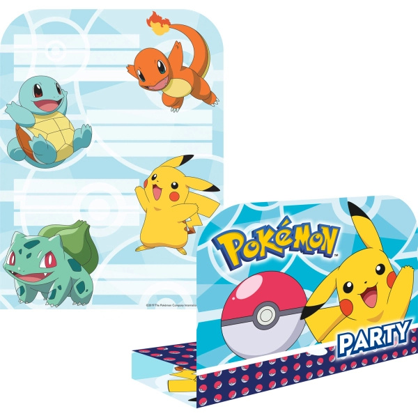 Pokémon pozvánky na oslavu 16 × 21,5 cm (8 ks)