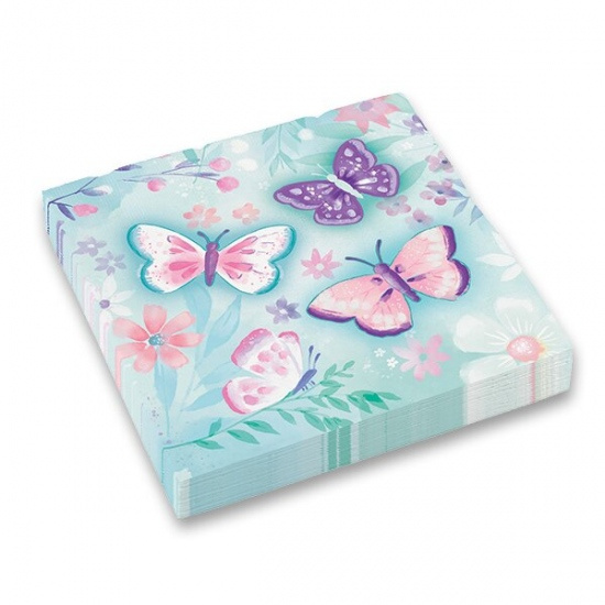 Papírové ubrousky Flutter 33 x 33 cm, 16 ks AMSCAN