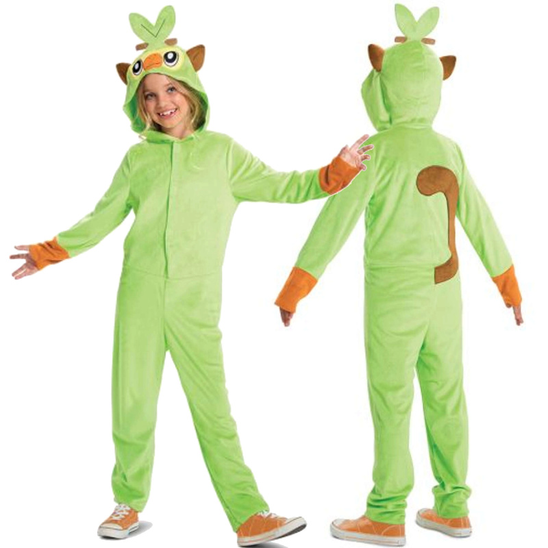 Dětský kostým POKEMON Grookey kigurumi zelený 137–149 cm (10–12 let)