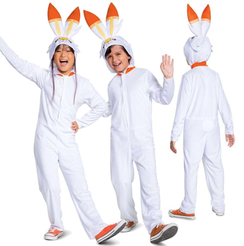 Dětský kostým POKEMON Scorbunny kigurumi 126–136 cm (7–8 let)