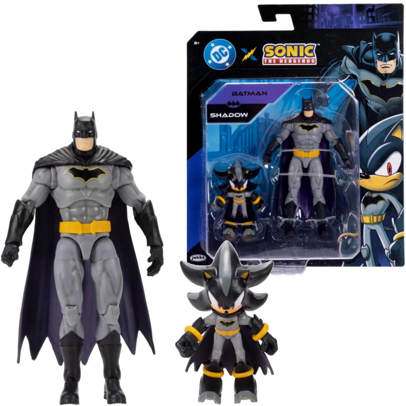 Jakks Pacific sada figurek Shadow jako Batman a Batman (Sonic the Hedgehog x DC Comics)
