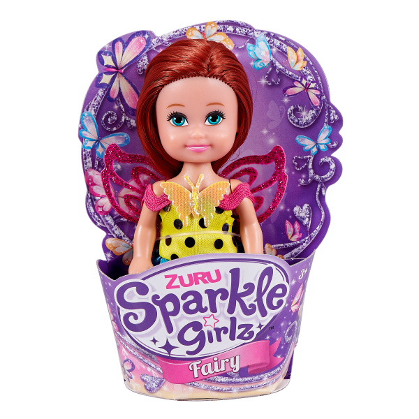 Víla Sparkle Girlz s křídly malá v kornoutku
