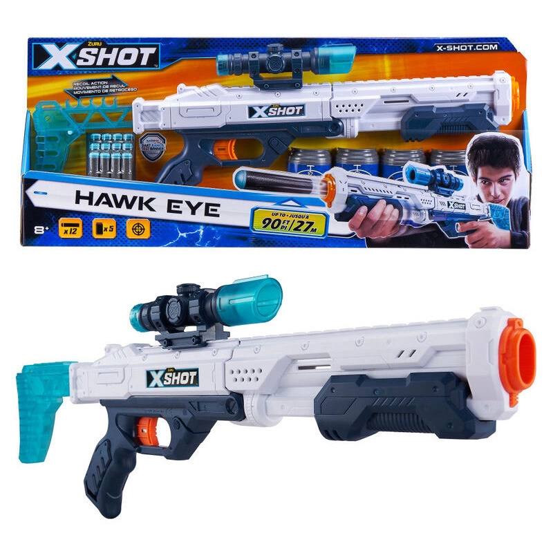 ZURU X-SHOT EXCEL Hawk Eye s hledáčkem a 16 náboji