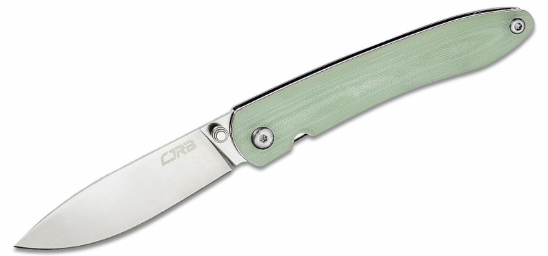 Vreckový nůž CJRB Ria 7,5 cm, sand polish, transparentní zelená, G10