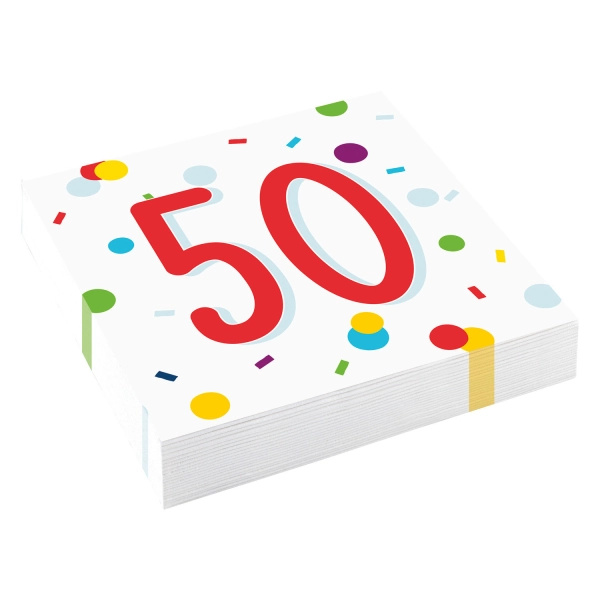 Confetti Birthday narozeninové ubrousky 33 × 33 cm (20 ks)