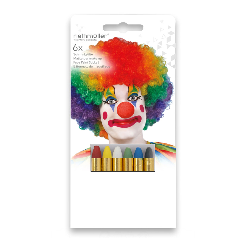 Amscan Pastelky na obličej, mix barev 6 ks