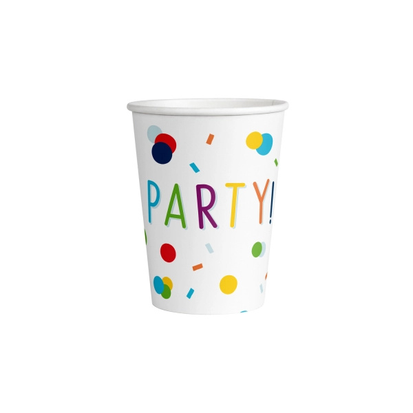 Confetti Birthday papírové kelímky 250 ml (8 ks)