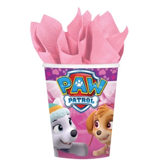 Papírové kelímky Paw Patrol Pink 250 ml (8 ks)