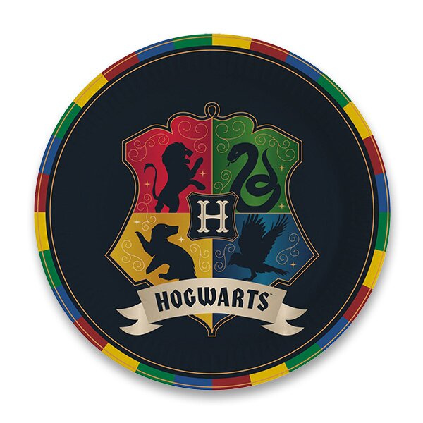 Papírové talířky Harry Potter průměr 23 cm, 8 ks AMSCAN