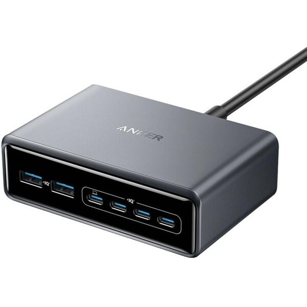 Anker nabíjecí stanice Prime 200W 4xUSB-C, 2xUSB černá Černá