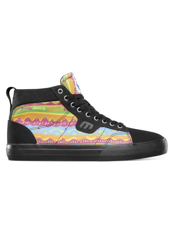 Etnies pánské boty Kayson High X Rebel Black/Print | Černá | Velikost 10,5 US