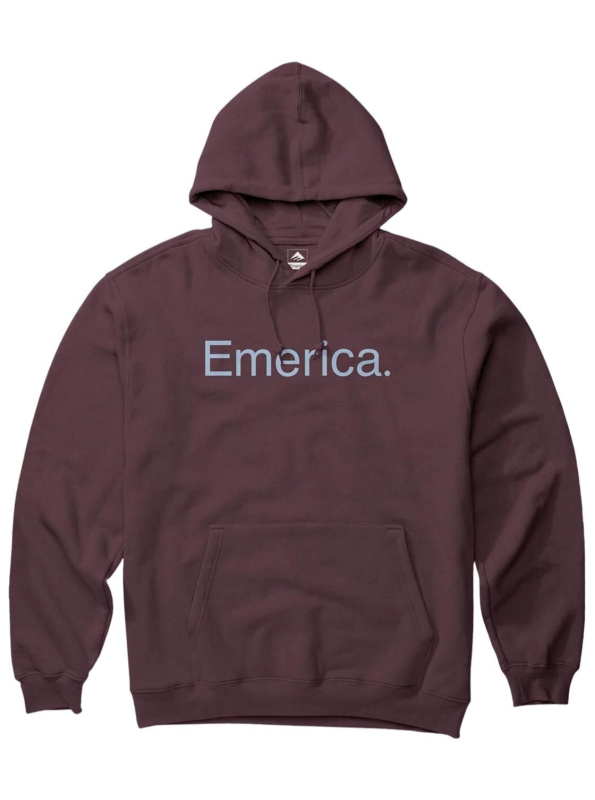 Emerica pánská mikina Pure Logo Burgundy | Červená | Velikost L