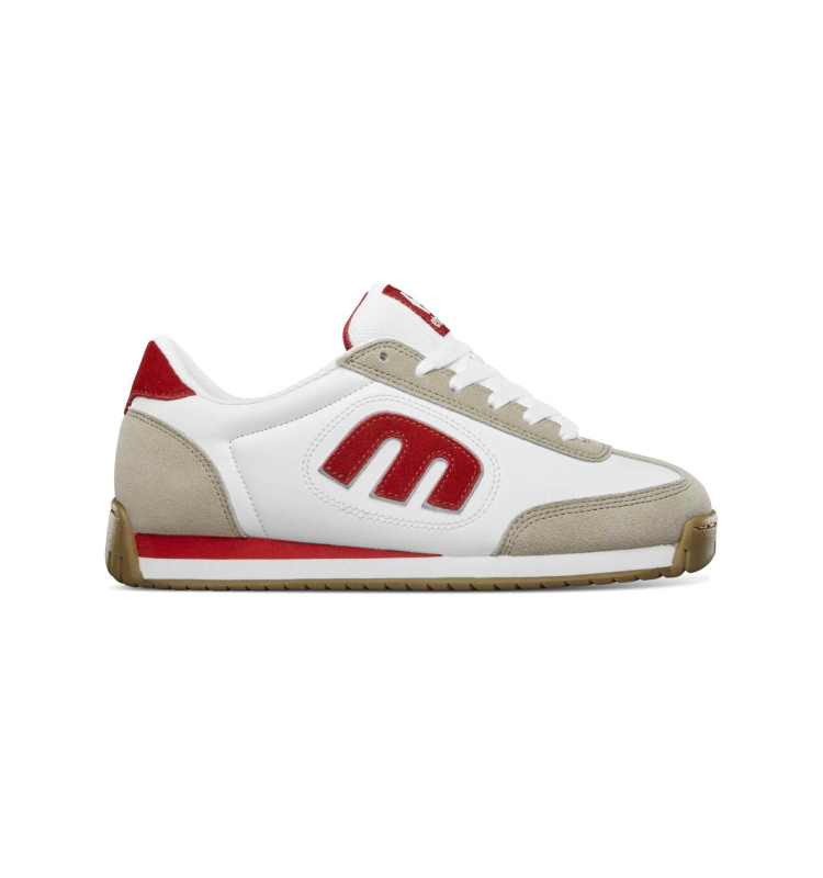 Etnies pánské boty Lo-Cut II LS Grey/Red/White | Bílá | Velikost 11 US