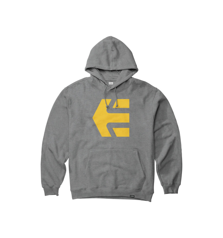 Etnies pánská mikina Classic Icon Grey/Grey/Yellow | Šedá | Velikost L