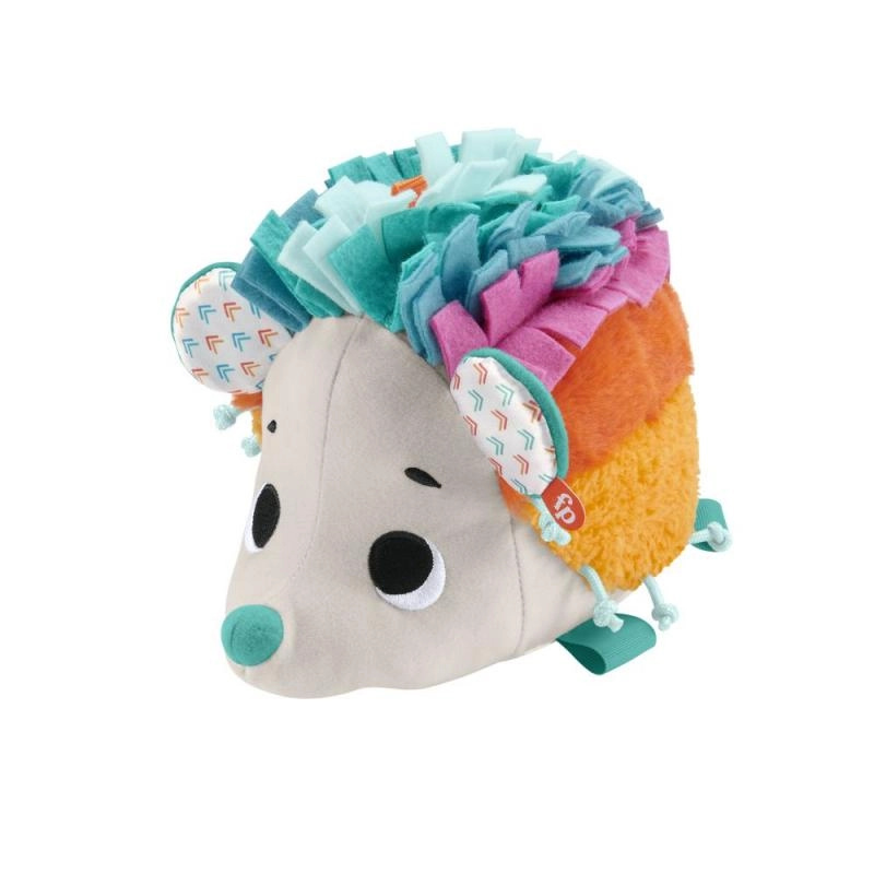 Fisher-Price duhový ježek – smyslová plyšová hračka pro miminka