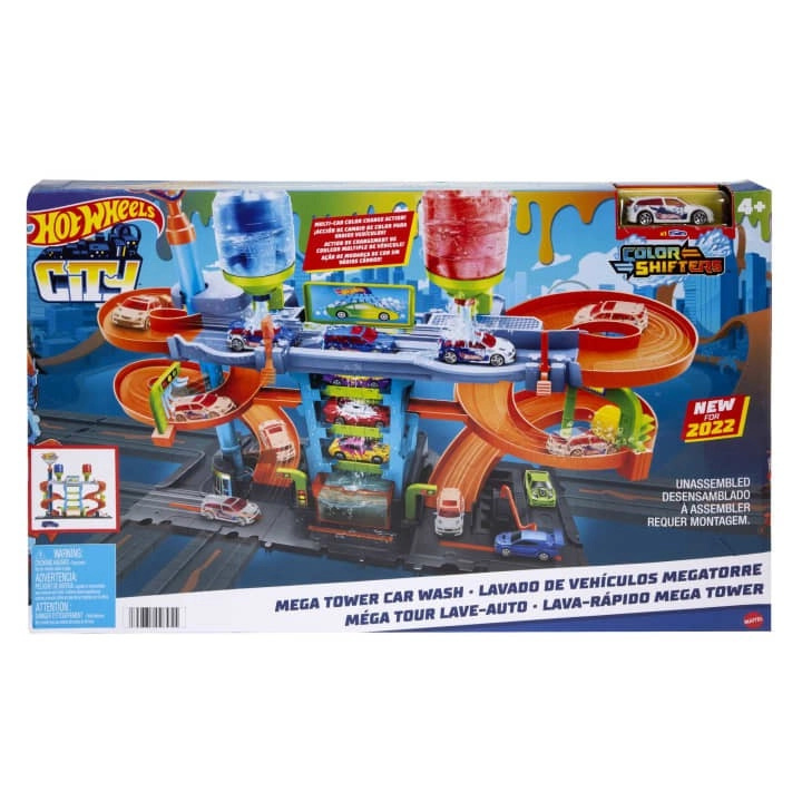 Hot Wheels City color shifters automyčka se spirálou HDP05 TV