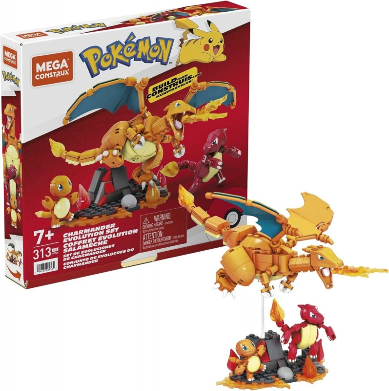 Mattel Mega Construx Pokémon evoluční set - Charmander