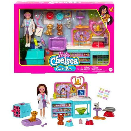 Mattel Barbie Chelsea Veterinářka, herní set