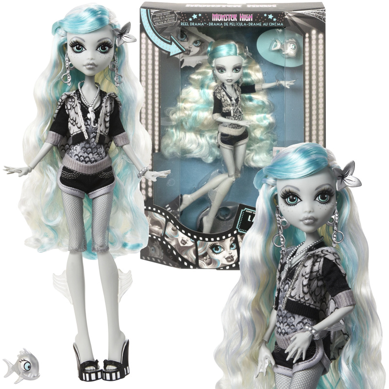 Lalka MONSTER HIGH Lagoona Blue Reel Drama 26 cm s doplňky