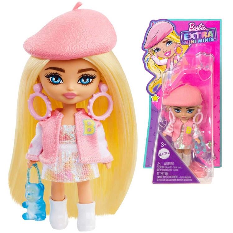Barbie Extra Mini minis! Blondýnka v růžovém baretu